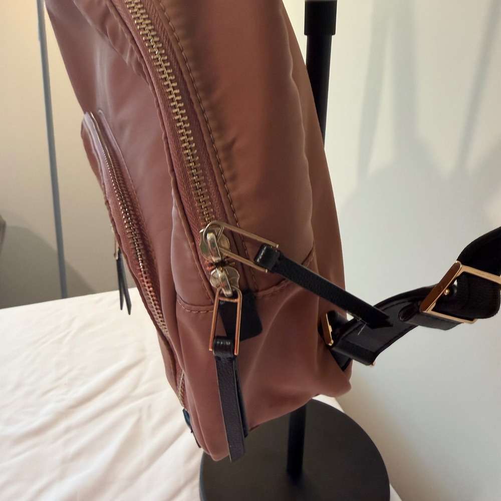 Kate Spade New York Chelsea Medium Nylon Backpack Rosewood Gold Hardware - Picture 5 of 12